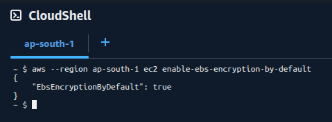 Enable EBS encryption