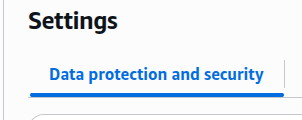 Data protection and security settings