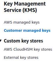 Customer managed keys