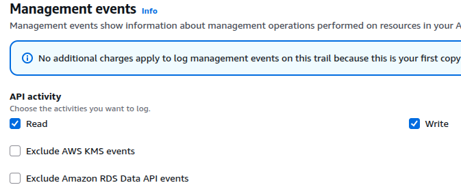 Log events