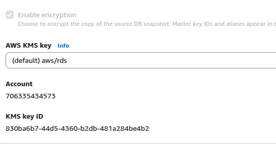 Encrypt RDS snapshot