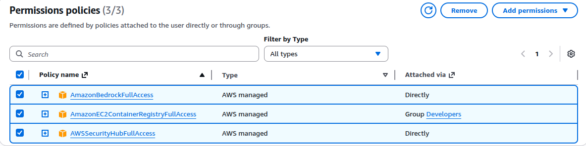 Remove direct policies
