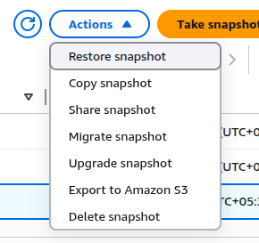 Restore snapshot