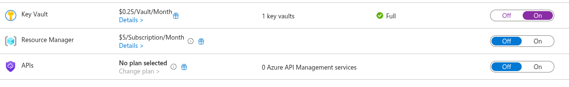 Enable Defender for Key Vault