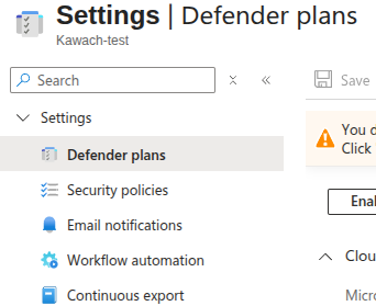 Microsoft Defender plans