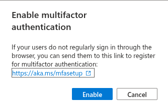 Enable MFA