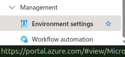 Microsoft Defender Environment Settings