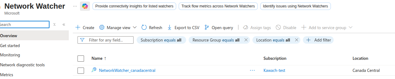 Azure Network Watcher