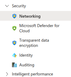 SQL Server networking menu
