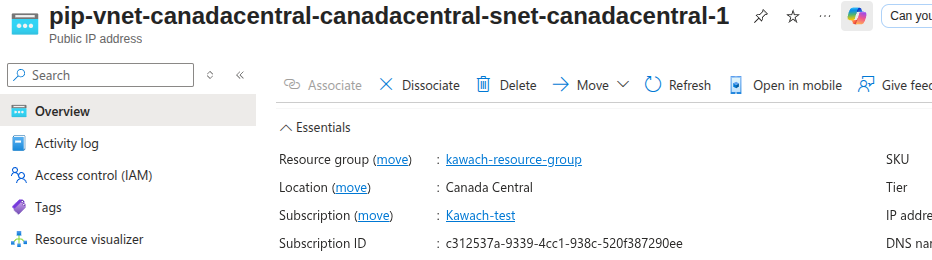 Virtual Machine disable public ip