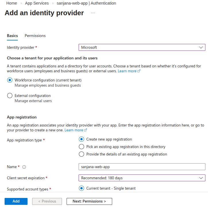 Microsoft Entra ID configuration