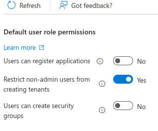 Application Registration Setting