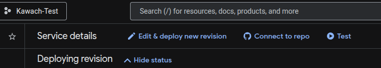 Edit Cloud Run Service