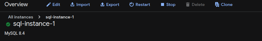 Cloud Sql Instance Edit