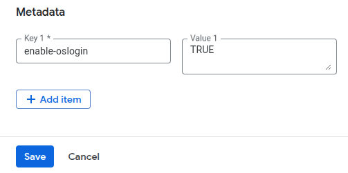 Enable OS Login at project level