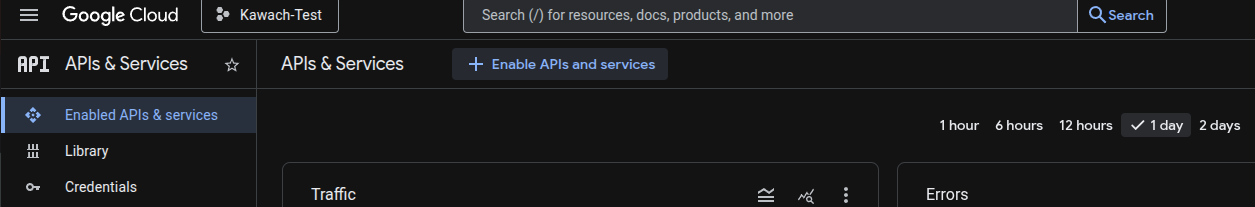 APIs and Services Credentials