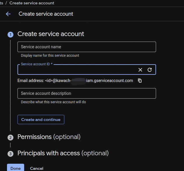 Service Account Keys Download