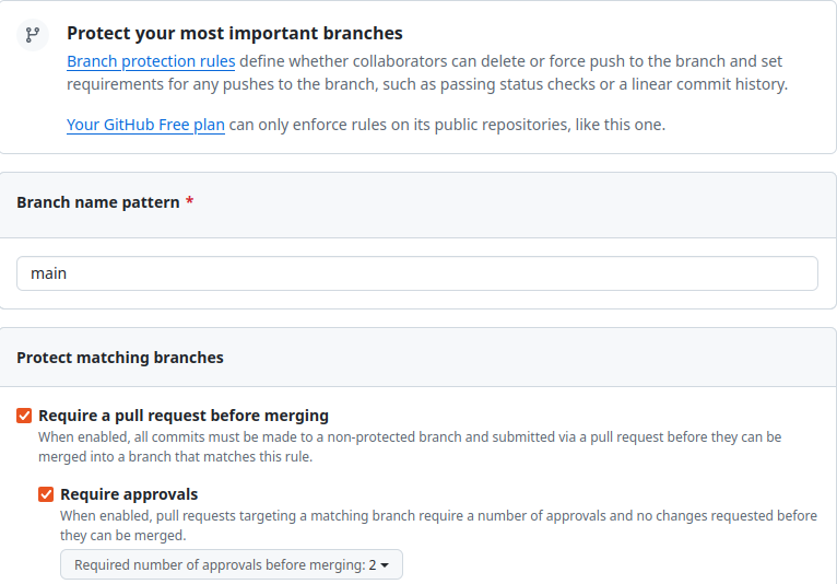 GitHub Branch Protection Rules for Approval
