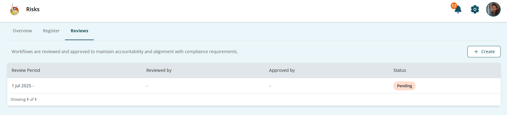 Risk Review Workflow