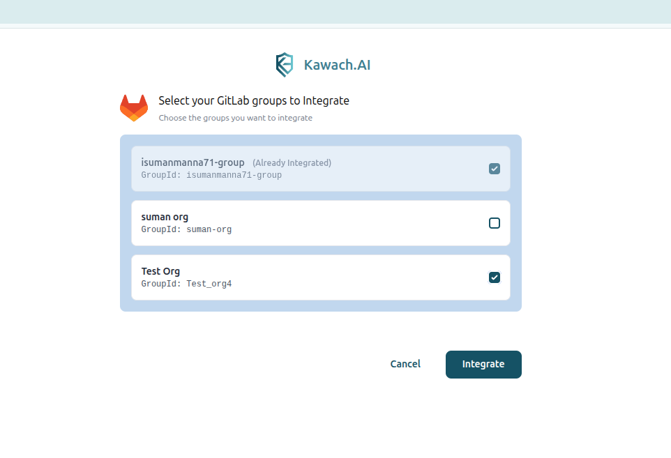 Gitlab Authorization Page